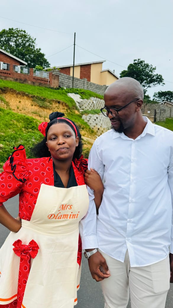 Thembinkosi and Ndumiso celebrating family and commitment