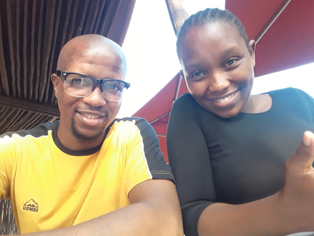 Thembinkosi and Ndumiso preparing to celebrate their union